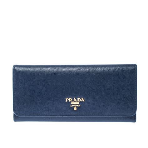 authentic prada blue saffiano leather wallet|prada saffiano leather continental wallet.